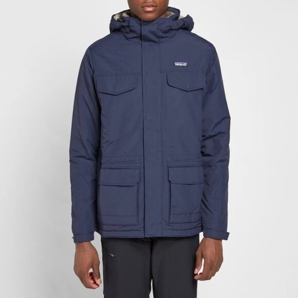Patagonia Navy Blue Winter Parka - Men’s Medium - Fleece Lined - Picture 1 of 15